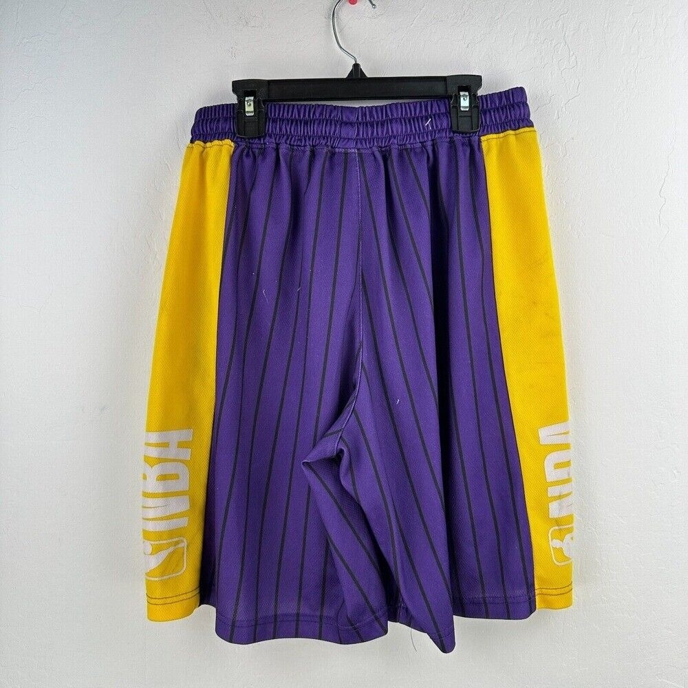 NBA Basketball Jersey Shorts Mens M Purple Yellow Activewear Athleisure Lounge